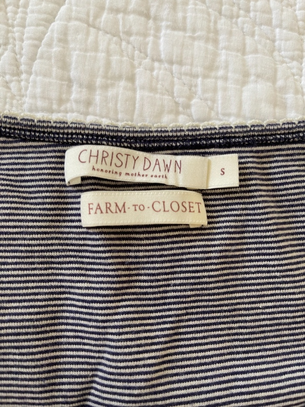 Christy Dawn Bridget Tee in Navy Stripe Size S - Picture 7 of 9